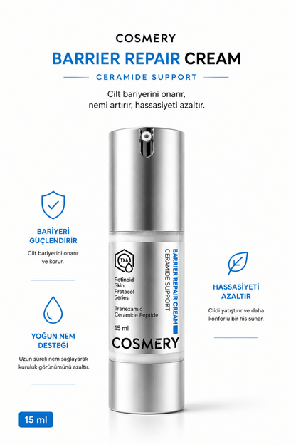 Barrier Repair Cream, Onarıcı Yatıştırıcı ve Bariyer Güçlenmesini Destekleyici 15 ML
