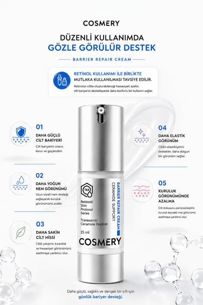 Barrier Repair Cream, Onarıcı Yatıştırıcı ve Bariyer Güçlenmesini Destekleyici 15 ML
