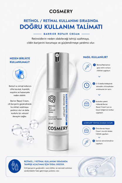 Barrier Repair Cream, Onarıcı Yatıştırıcı ve Bariyer Güçlenmesini Destekleyici 15 ML
